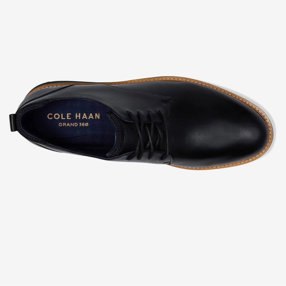 Men’s Cole Han Osborn Grand 360 Plain Toe Oxford in Black size 9.5 - Picture 2 of 9